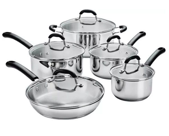 MASTER Chef Stainless Steel Cookware Set, 10-pc