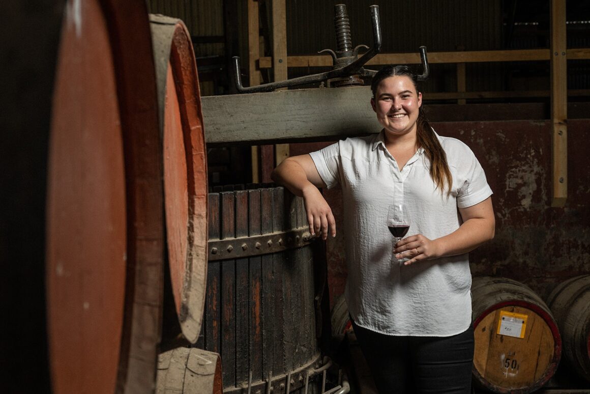 Lauren Hutton,  Peter Lehmann's assistant winemaker