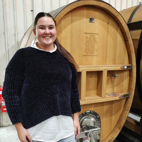 Lauren Hutton,  Peter Lehmann's assistant winemaker