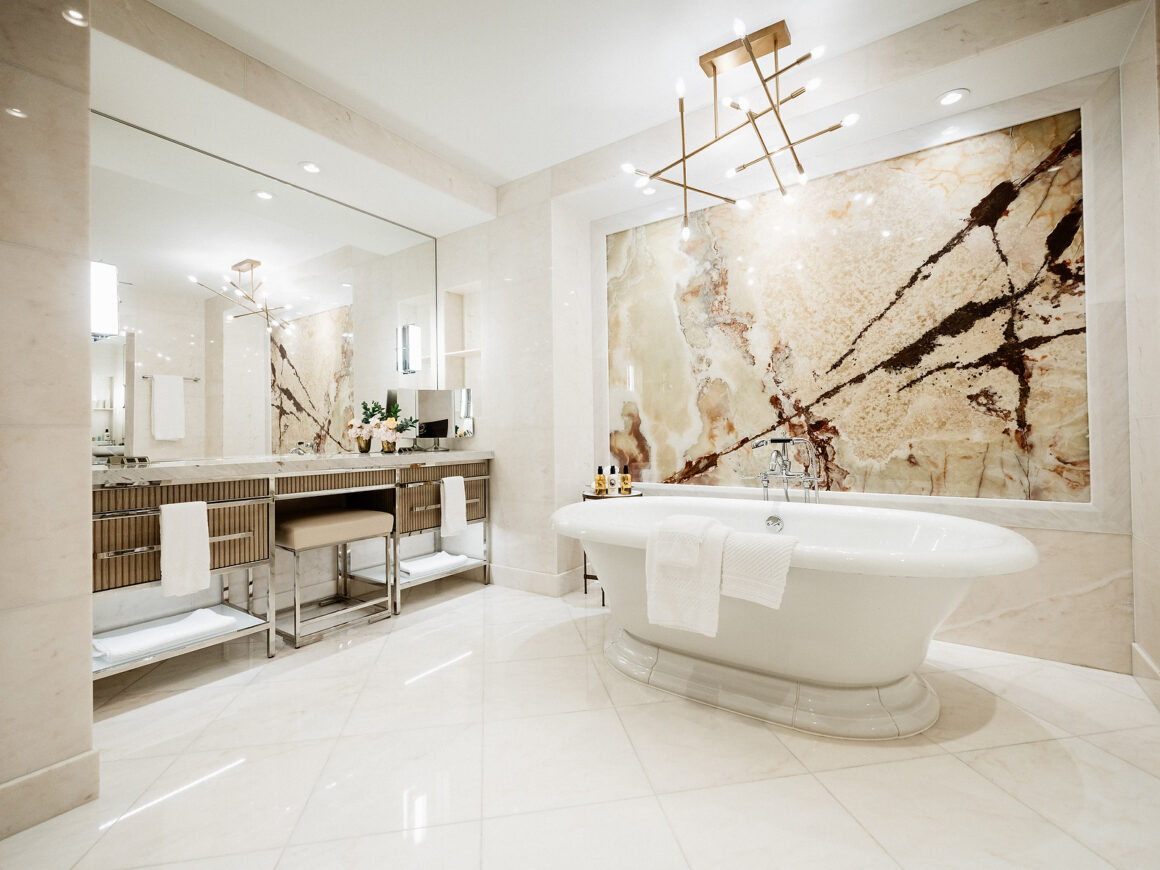 The Ritz-Carlton Suite master bathroom, Hotel Diaries Ivy Knight