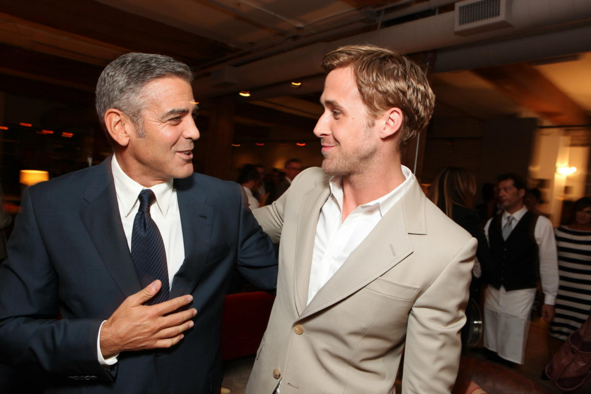 Ryan Gosling George Clooney during 2011 TIFF in Toronto. 