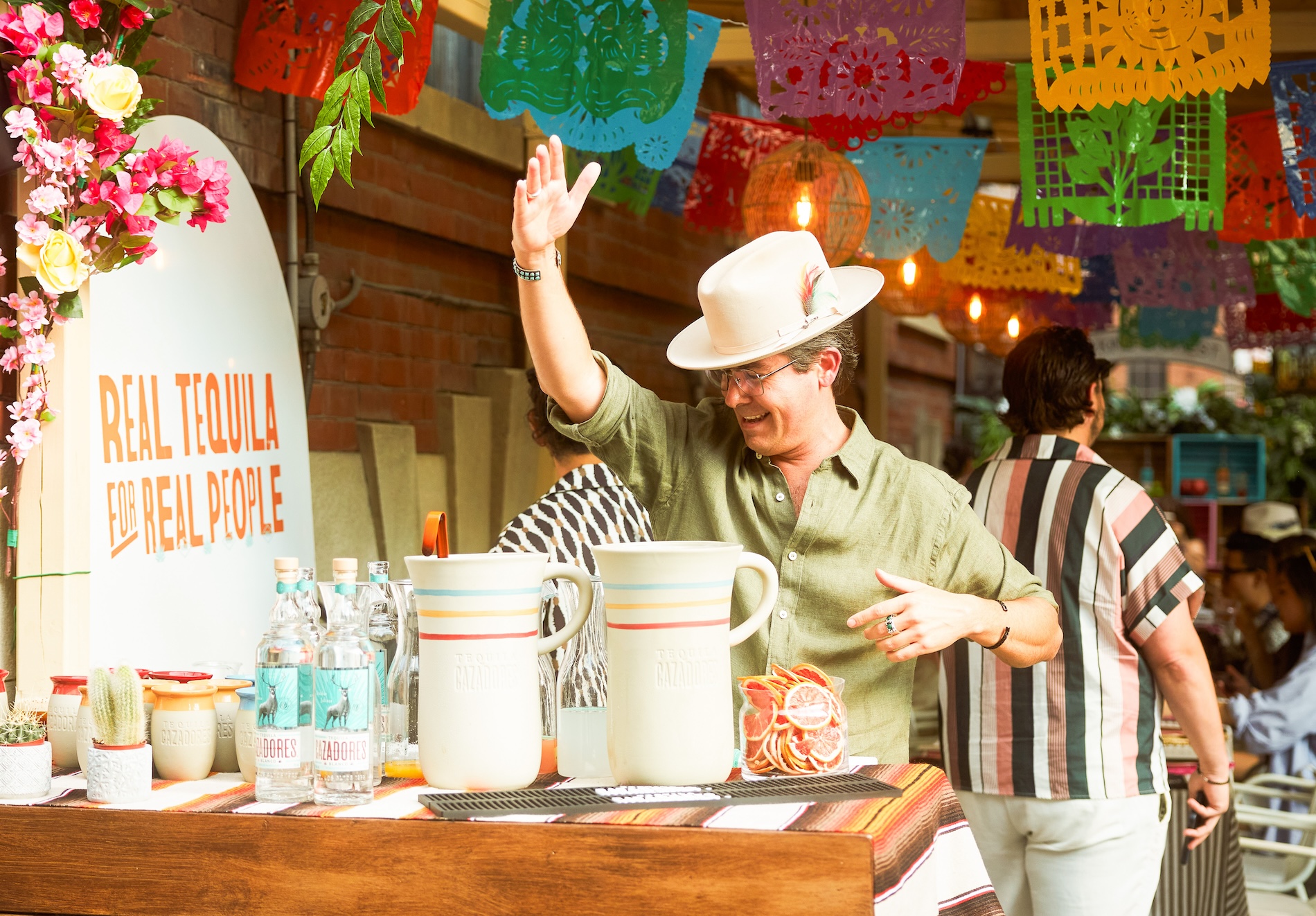 Tequila CAZADORES north american brand ambassador Allan Ruesga-Pelayo makes cantaritos cocktails at SIlent H in Toronto