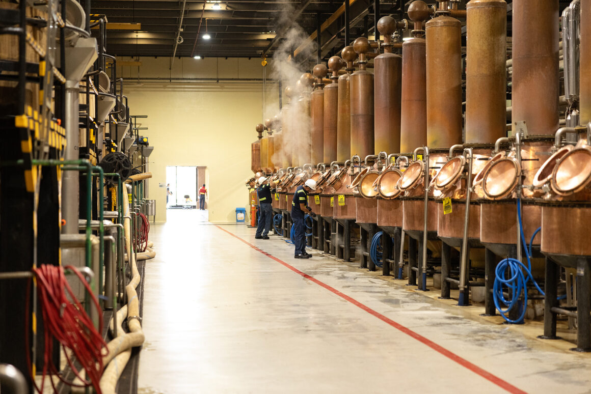 Distillation Process at Patron Distillery in Jalisco Mexico.