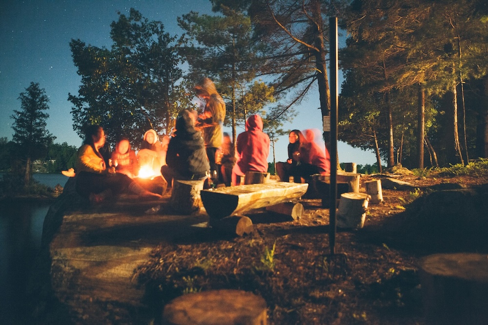 campsite campfire