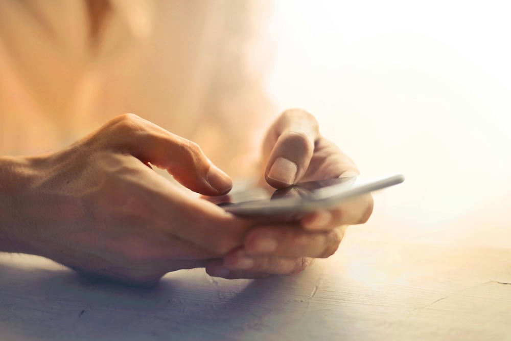 Woman using phone