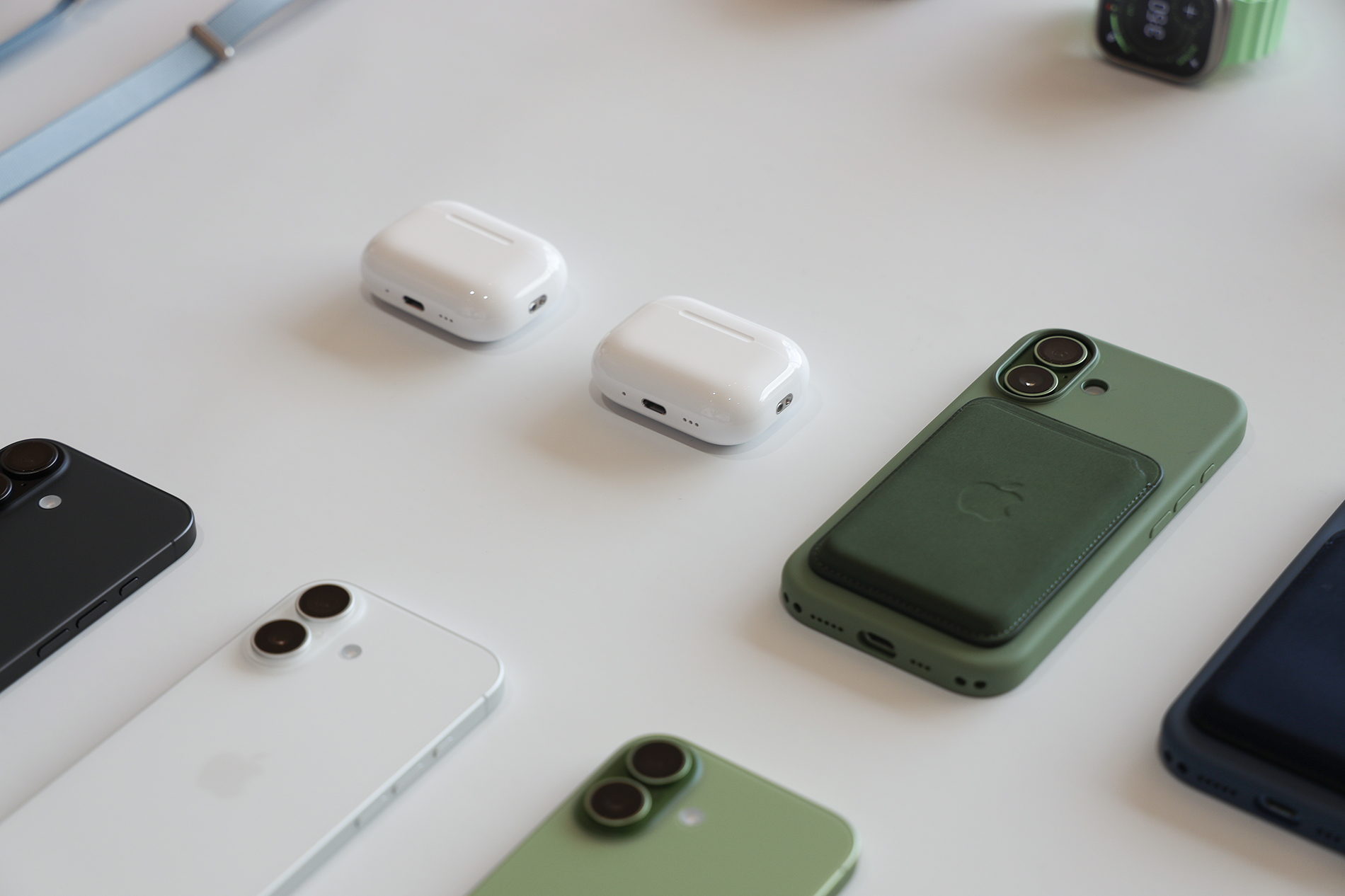 Apple AirPods Pro 3 on display at Apple Park during the September release event in September 2025. 