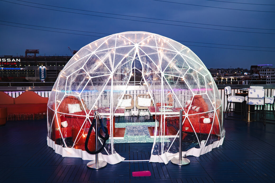 Igloo setup at the Nashville Candied Land Playground Play